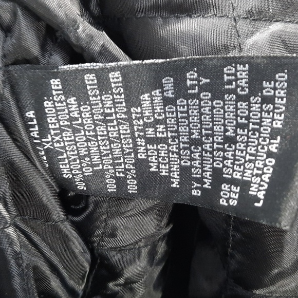 PEAK SEASON BLACK PEA COAT SZ XL. - Picture 7 of 11